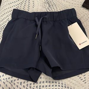 Lulu lemon navy On the Fly shorts
